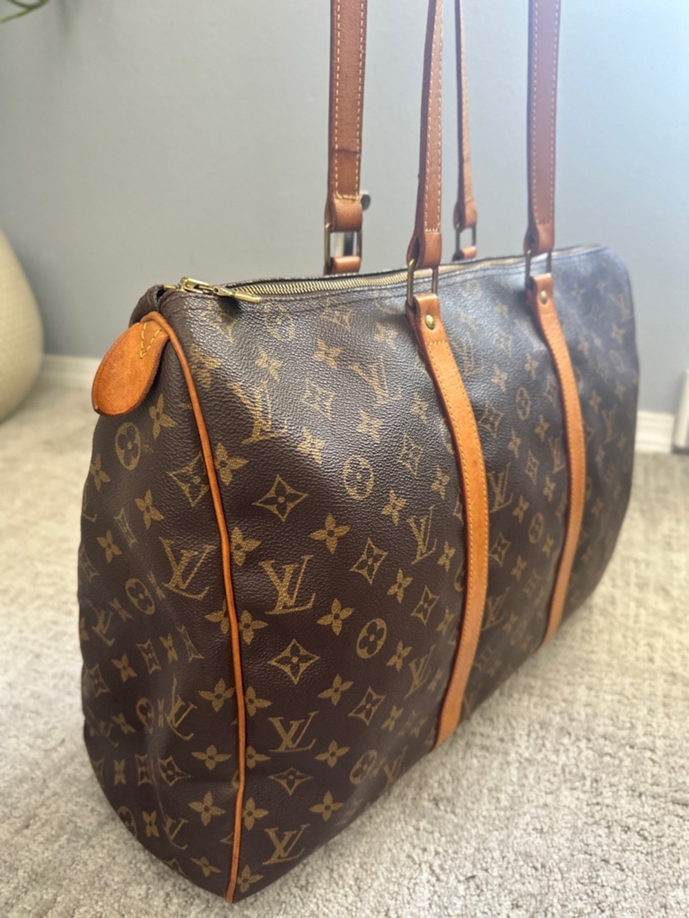 Louis Vuitton Monogram Canvas Brown & Tan tote / weekender travel bag - Picture 2 of 16